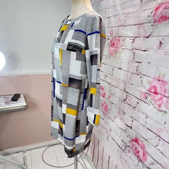 Armani exchange long sleeve lightweight geometric print shirt dress size small - Picture 4 of 11